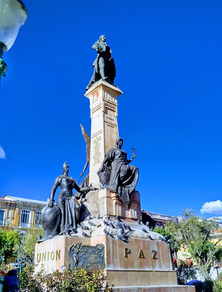 La Paz Monument to Pedro Domingo Murillo First independentist of Bolivia 1809
